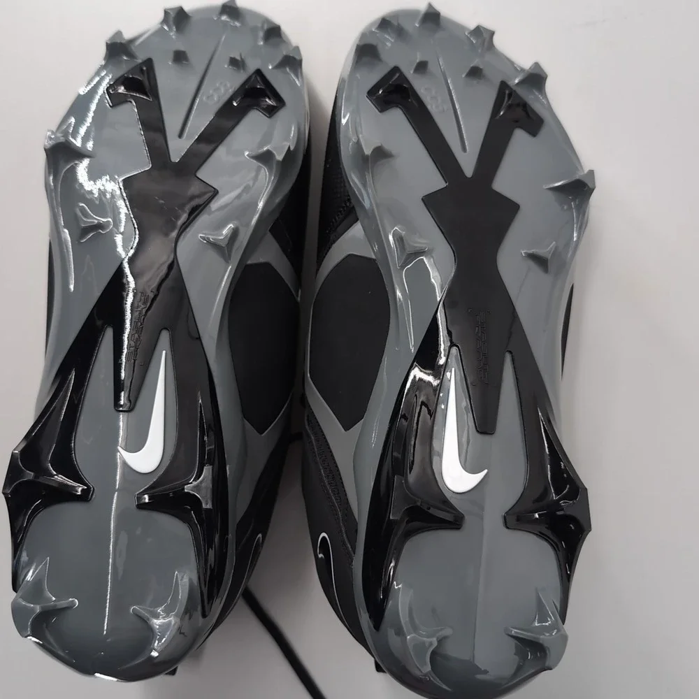 Nike Alpha Menace 4 Pro Football Cleats Black Grey White FB6834-001 Mens 15